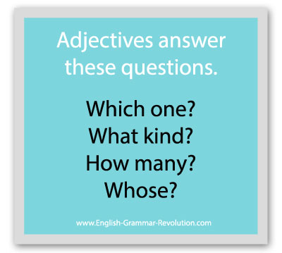 What Are The Adjective Questions