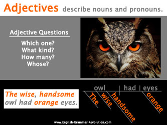 Grammar Poster of Adjectives (includes sentence diagramming) Grammar Poster of Adjectives (includes sentence diagramming)