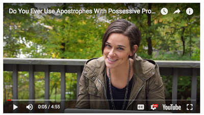Do you add apostrophes to possessive pronouns? (video)